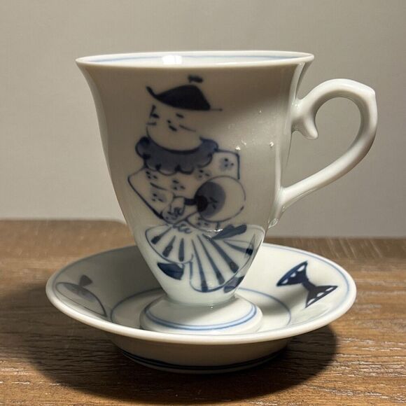 Unbranded Other - Vintage Japanese Blue Painted Teacup And Saucer‎